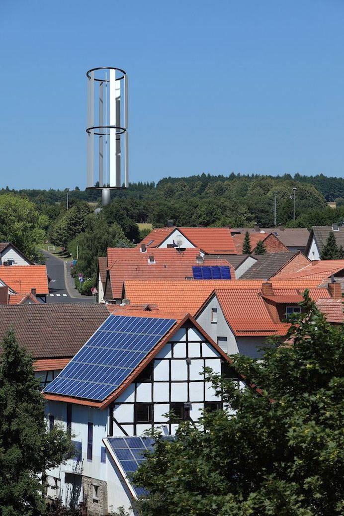 Vertical Sky vertikale Windturbine Erneuerbare Energie